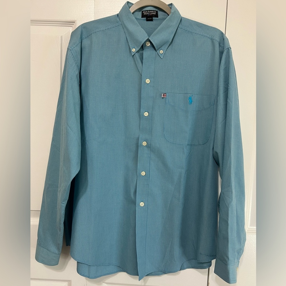 Vintage Polo Jeans Co Ralph Lauren Button Down Long Sleeve Shirt Large USA